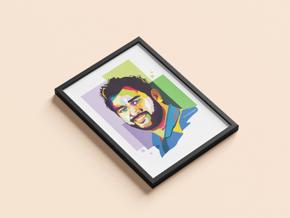 MS Dhoni – Vibrant Pop Art Digital Portrait